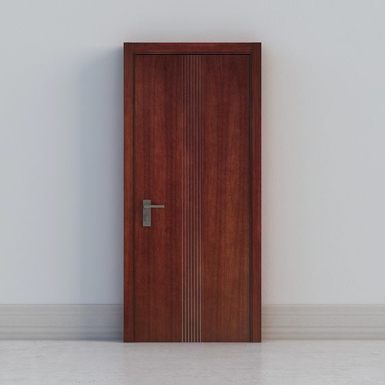 Porte sombre marron moderne