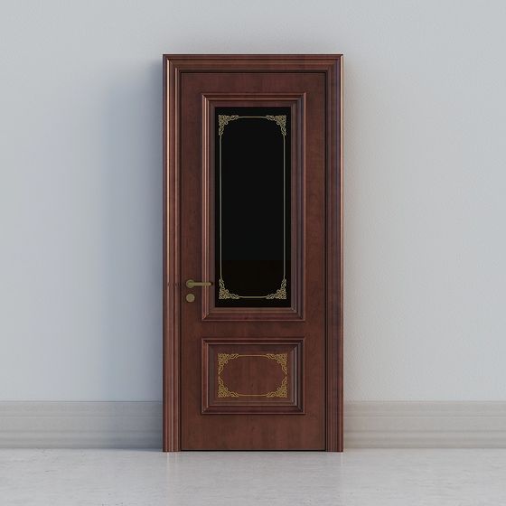 Vintage Wooden Door 3D model