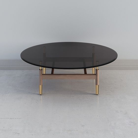 Modern Low-Polygon Round Table 3D model