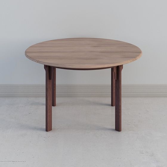 Nordic Minimalist Round Table 3D model