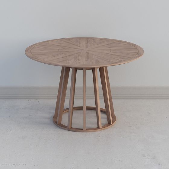 Elegant Round Table 3D model Design