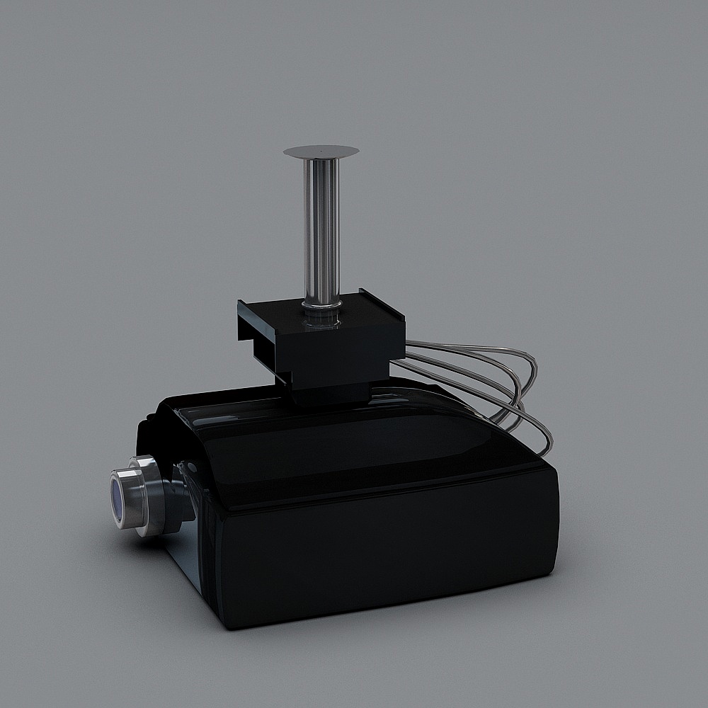 Futuristic Low Polygon 3D Model with Industrial Aesthetics