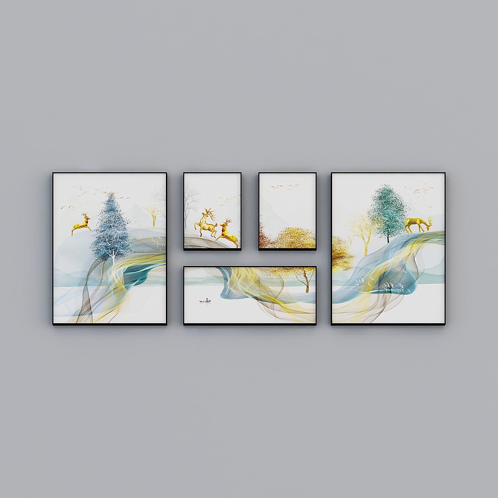 Gemmage - Semplice Moderno - NX-Set 528 - Cornice Decorativa Paesaggistica