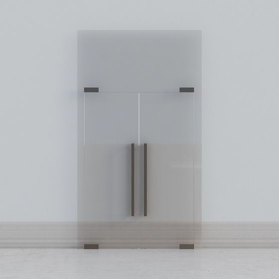 Transparent Glass Door 3D model