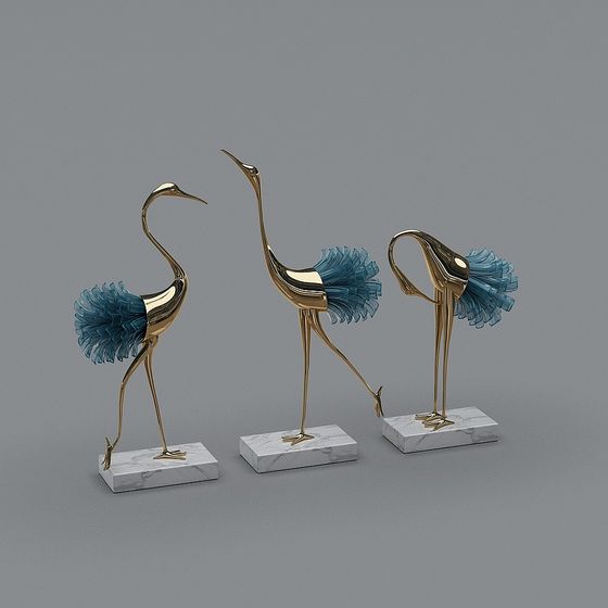 Elegant Crane 3D model