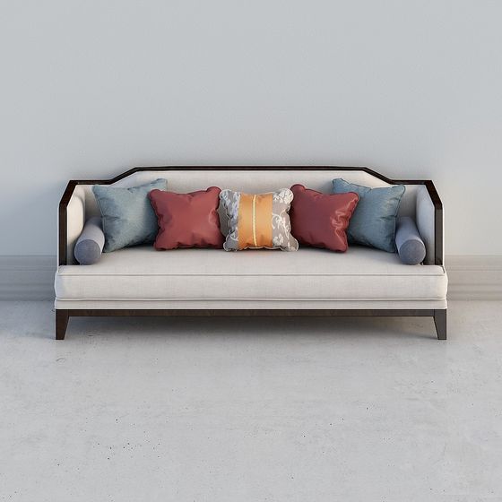 Elegant Low-Poly Sofa 3D model for Modern Homes