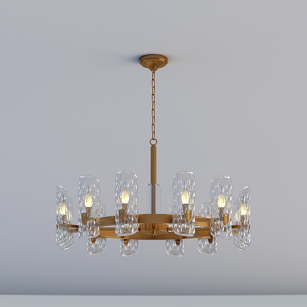 3D lights are all JJ-American Postmodern Light Luxury Restaurant Bedroom Study Art Crystal Chandelier-1904-6