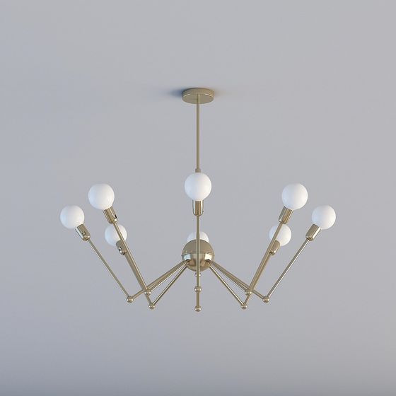 Modern Sputnik Chandelier 3D model