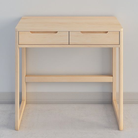 Low-Polygon Wooden Desk 3D model