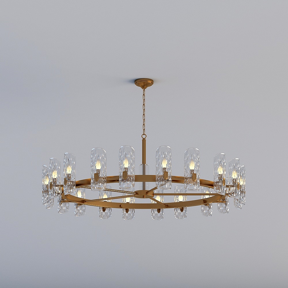 3D lights are all JJ-American Postmodern Light Luxury Restaurant Bedroom Study Art Crystal Chandelier-1904-10