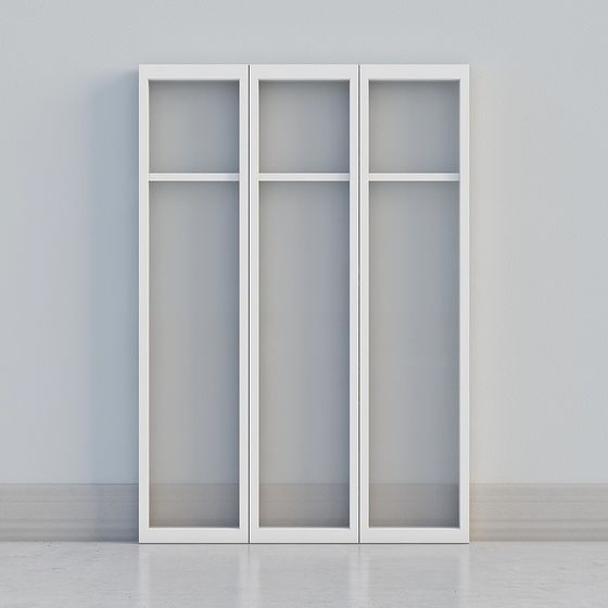 Modern Glass Door Wardrobe 3D model