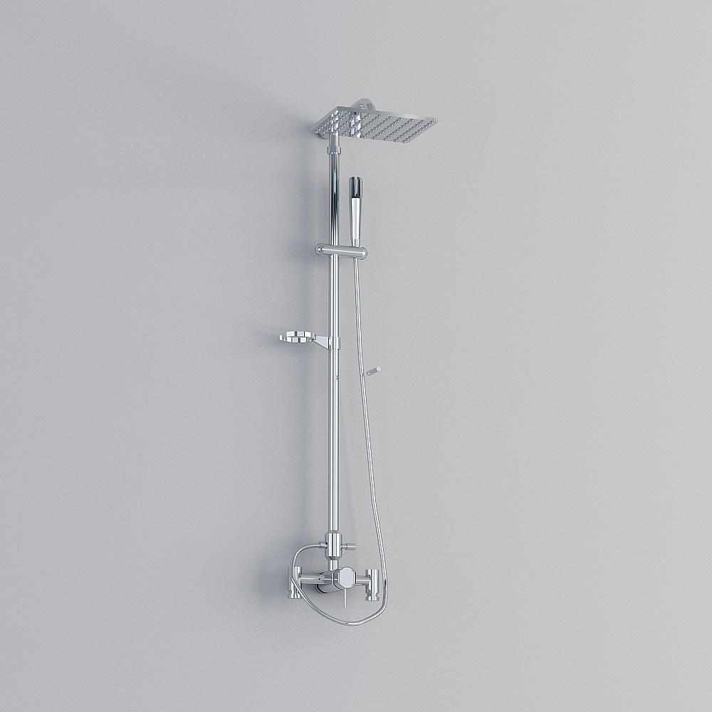 Modern Minimalist Shower System 3D Model
