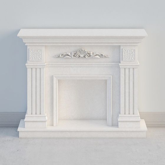 Classical Fireplace 3D model