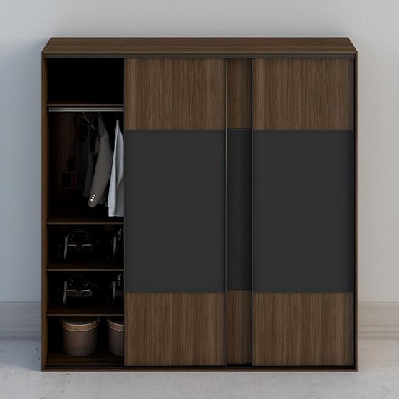 Modern Low Poly 3D Wardrobe Model for Creative Spaces
