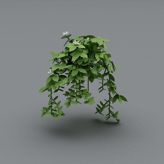 Vibrant Hanging Plant 3D model for Creative Spaces