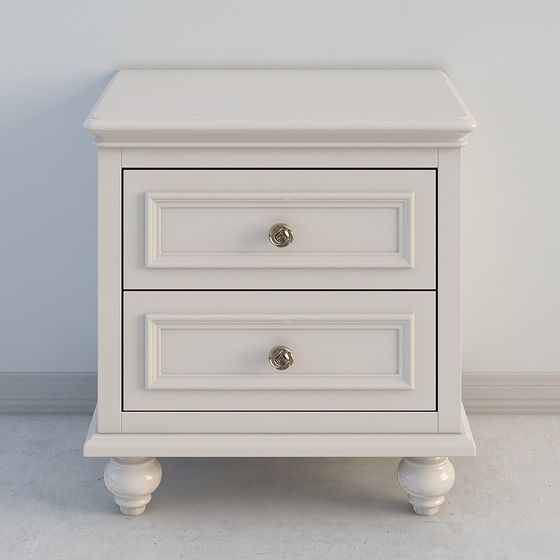 Elegant Low-Poly Nightstand 3D model