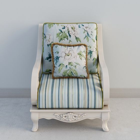 Vintage Low-Poly Sofa 3D model