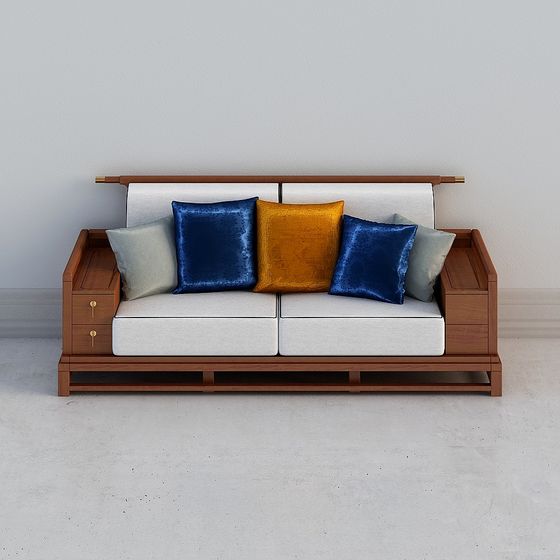 Elegant 3D Sofa Model for Contemporary Interiors