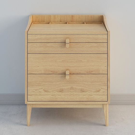 Nordic Style Low-Poly Nightstand 3D model