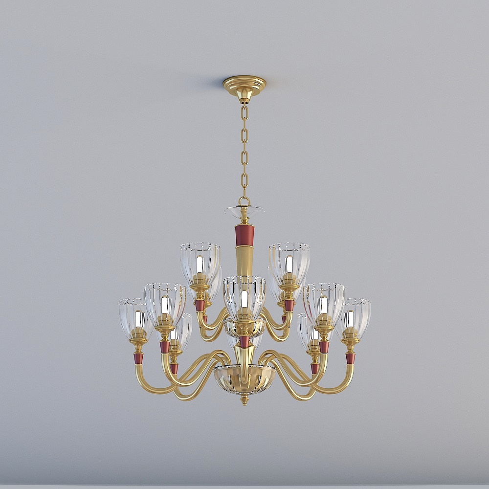 Vintage Elegant Chandelier 3D model for Classic Interiors