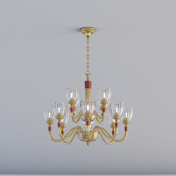 Vintage Elegant Chandelier 3D model for Classic Interiors