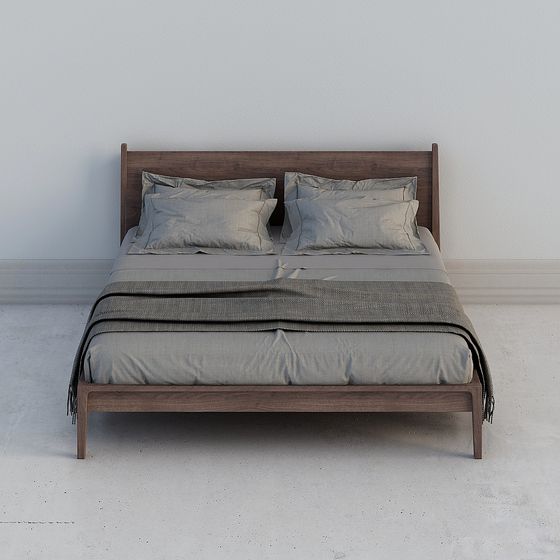 Modern Minimalist Bed Frame 3D model