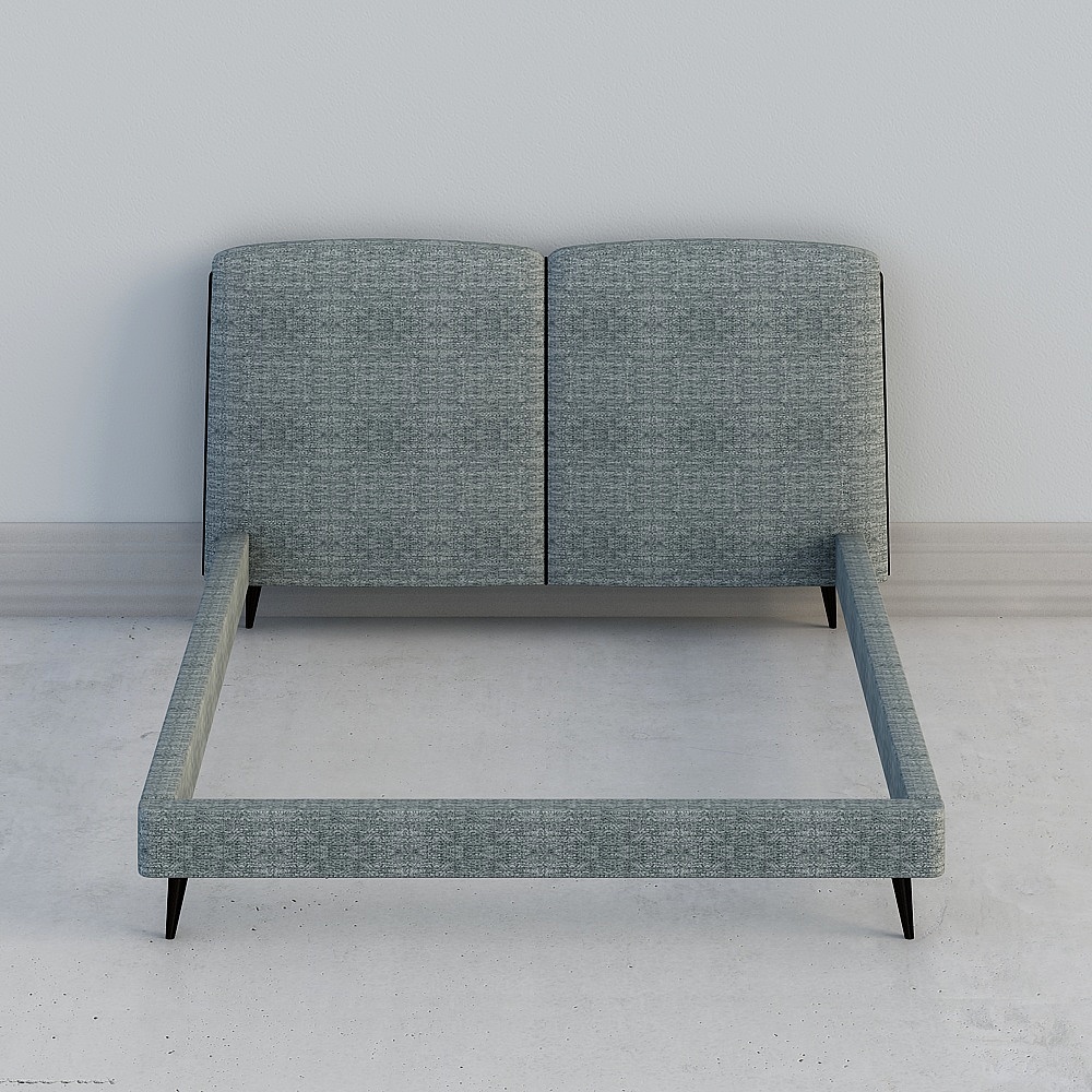 Elegant Minimalist Bed Frame 3D model
