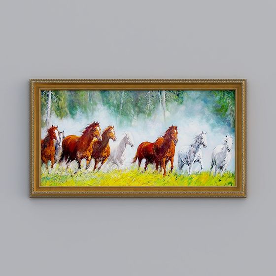 Tranh trang trí phong cách Châu Âu ngựa Mỹ