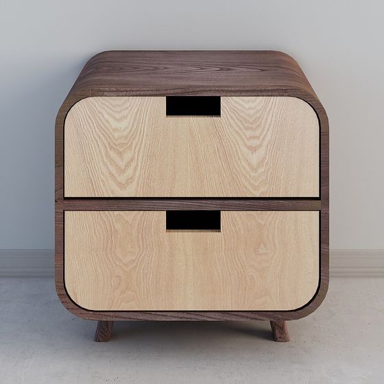 Mid-Century Modern Nightstand 3D model