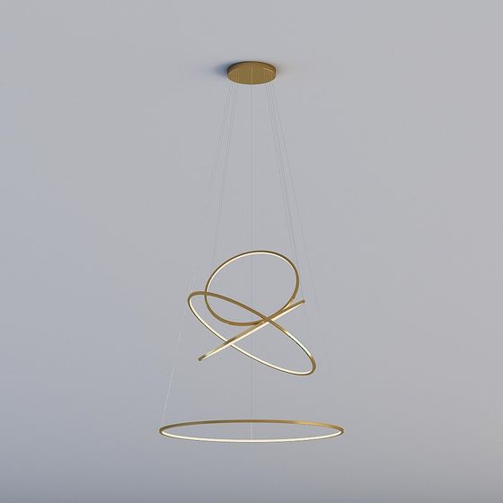 Elegant Glowing Chandelier 3D model for Modern Interiors