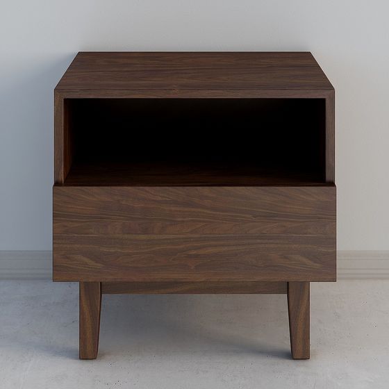 Mid-Century Modern Nightstand 3D model