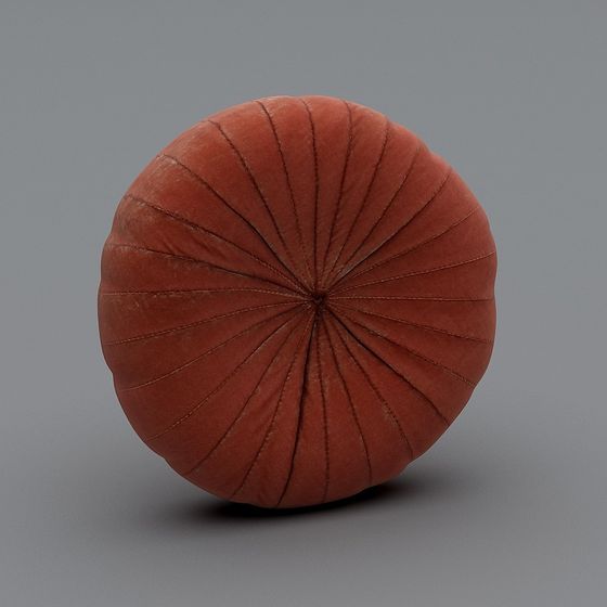 Vintage Round Pillow 3D model
