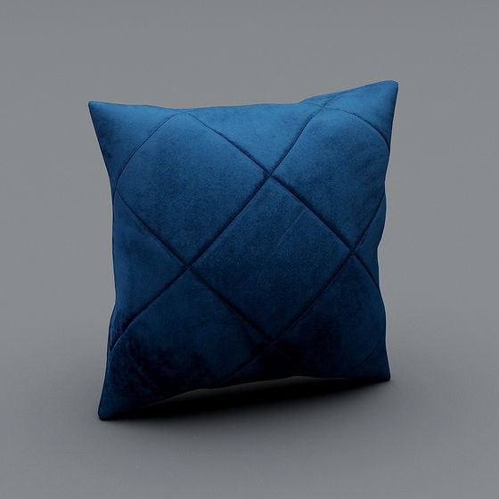 Elegant Velvet Cushion 3D model