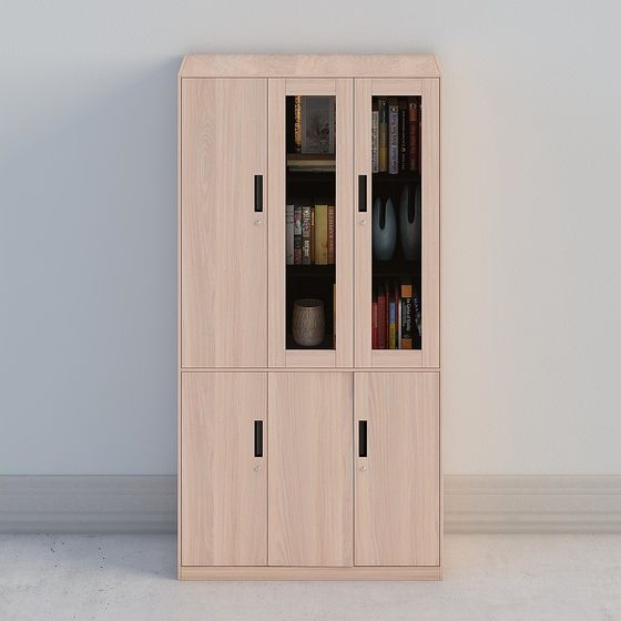 Chic Low-Poly Bookshelf 3D model for Modern Spaces