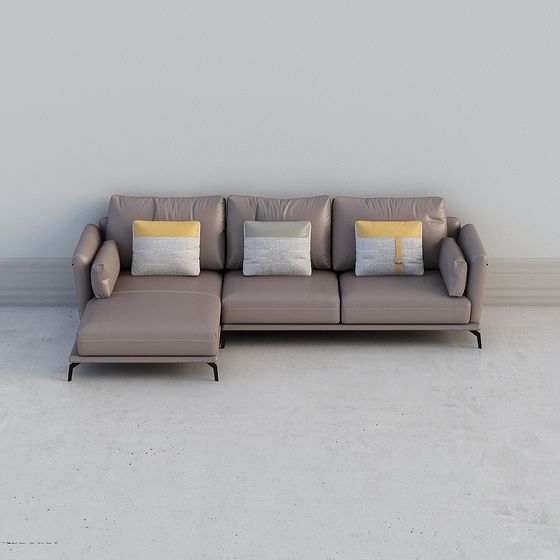 Modern L-Shape Sofa 3D Model