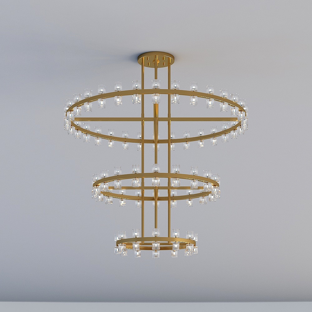 3D lights are all JJ-American postmodern guest restaurant bedroom study crystal chandelier-1818-128 large chandelier