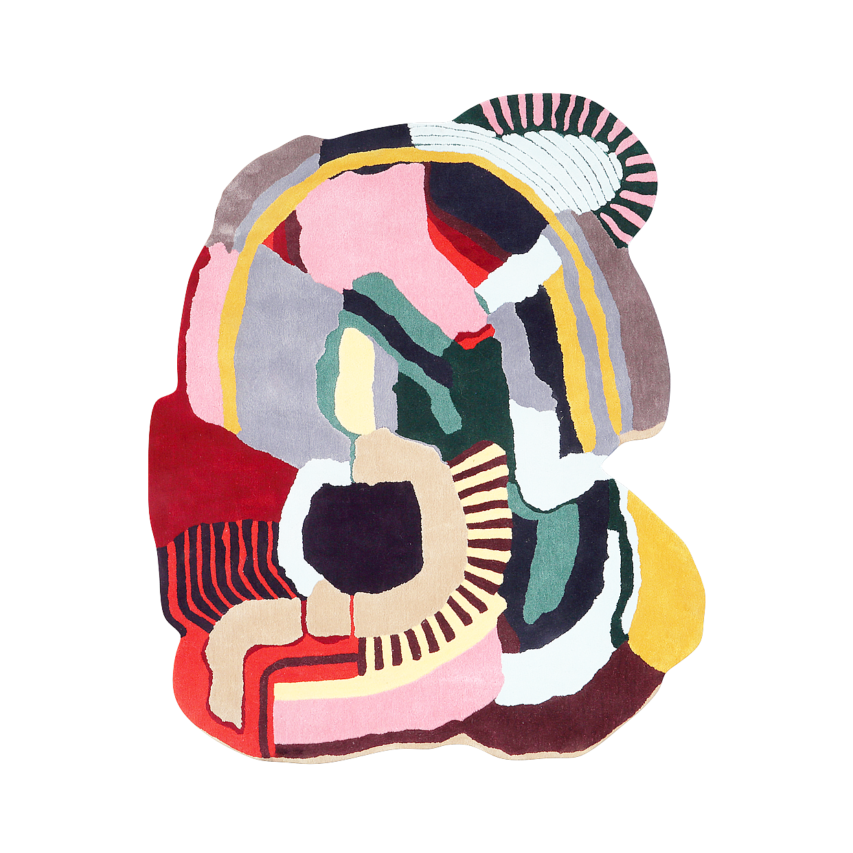 Vibrant Abstract Mask 3D Model – Bold Geometric Design