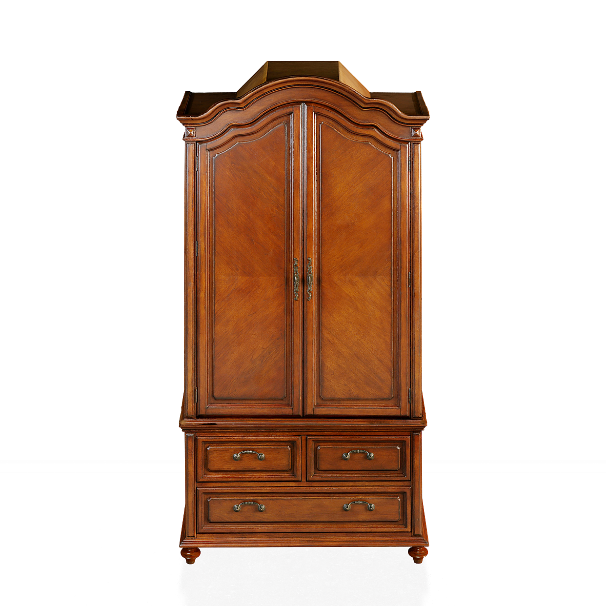 Victorian Armoire 3D Model – Polished Wood Classic