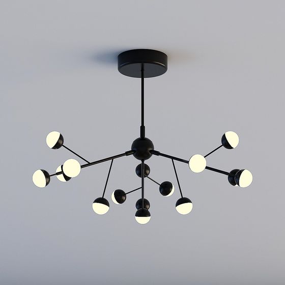 Sputnik Chandelier 3D model for Modern Interiors