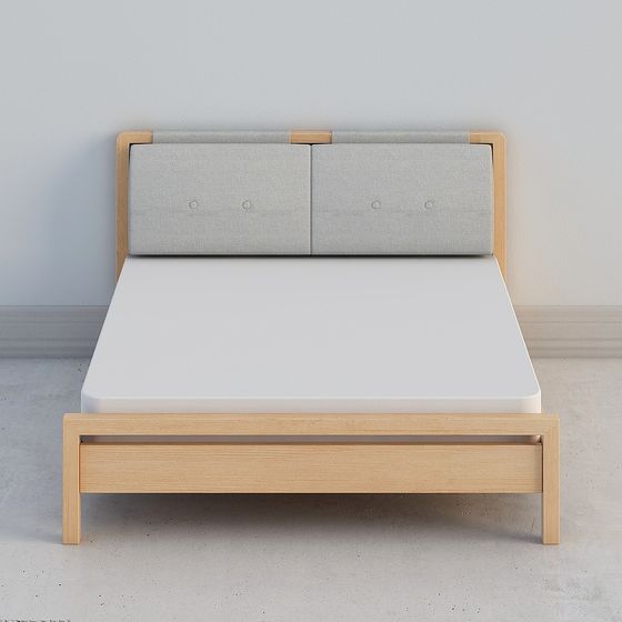 Modern Minimalist Bed Frame 3D model