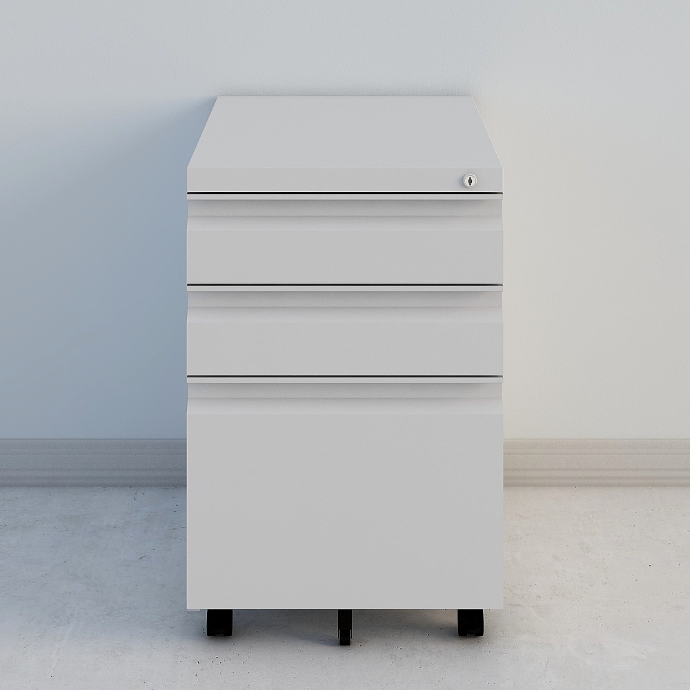 Gooseneck activity cabinet white