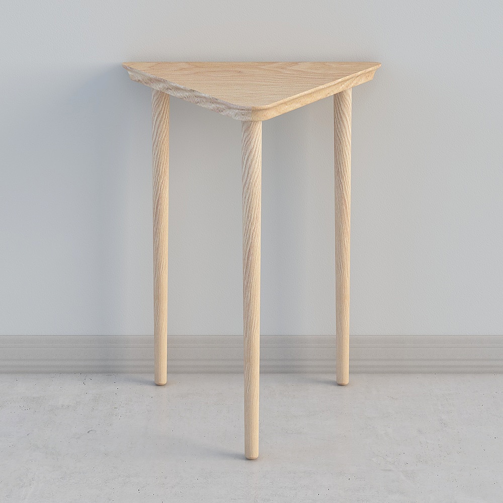 OTV Home Museum Design Original Table basse japonaise nordique triangulaire en saule tourné à l'eau 520 x 520 x 520 mm