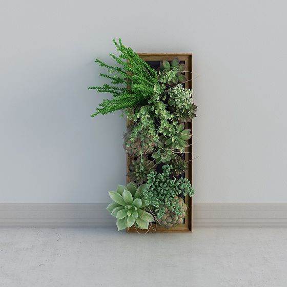 Vertical Garden Wall 3D model