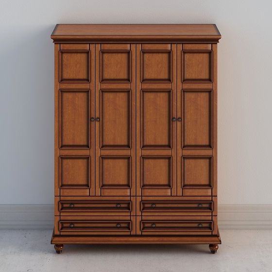 Classic-Modern Wardrobe 3D model for Creative Spaces