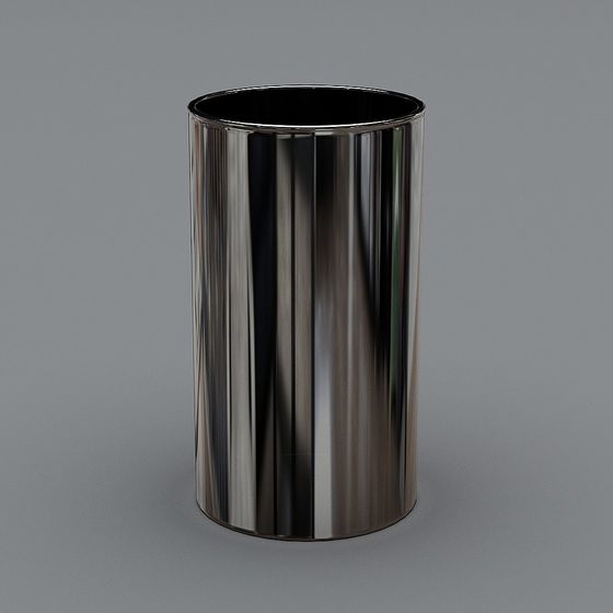 Sleek Low-Poly Metal Column 3D model