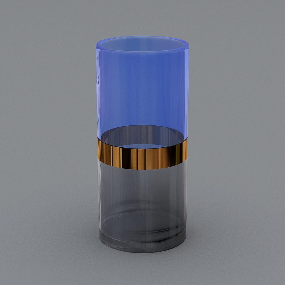 Elegant Low-Poly Glass Cup 3D model