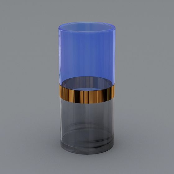 Elegant Low-Poly Glass Cup 3D model