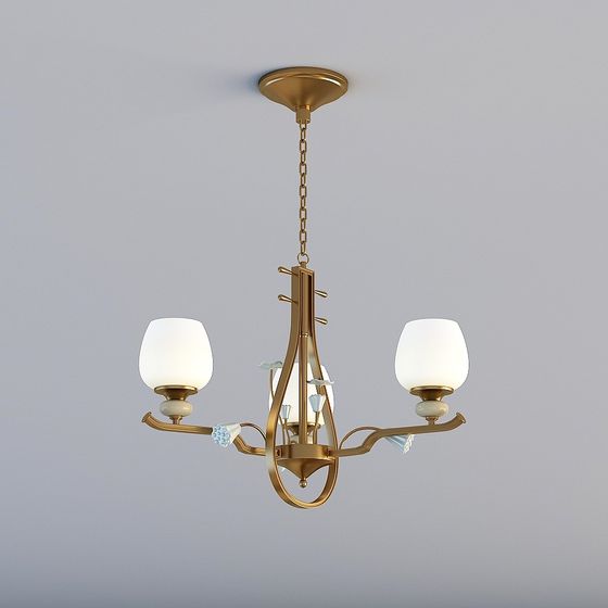 Stylish 3D Chandelier Model for Contemporary Spaces