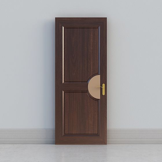 Luxurious Classic Brown Door 3D Model for Elegant Interiors