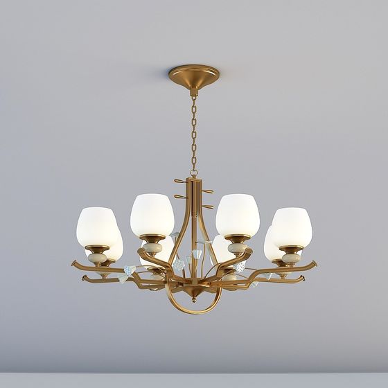 Charming Modern Pendant Light 3D model for Interiors